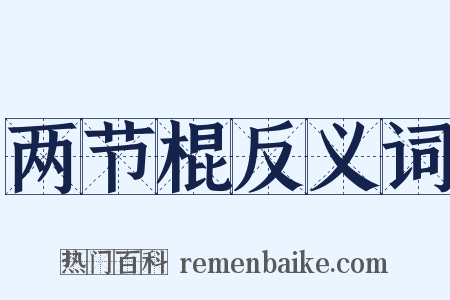 两节棍反义词是什么意思的图片
